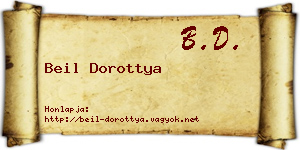 Beil Dorottya névjegykártya